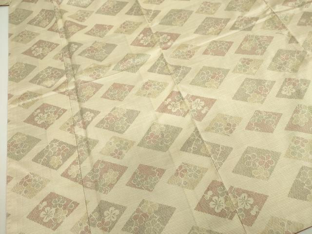 平和屋着物■上質な紬 花菱文 正絹 逸品 DABJ2964ya