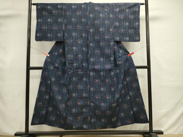 平和屋着物■上質な紬 草花間道 正絹 逸品 DABJ2994ya