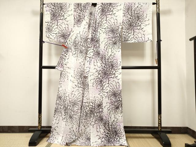 平和屋着物∴夏物 浴衣 FINAL STAGE 乱菊 ロング丈 綿 未使用 DABJ3082ea