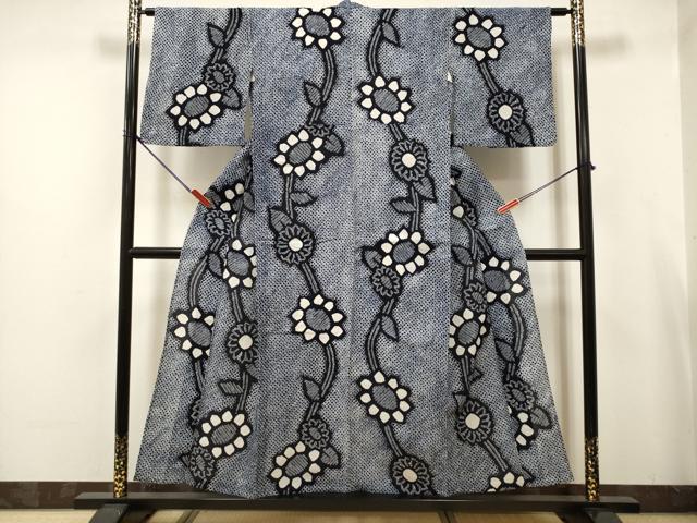 平和屋着物∴夏物 浴衣 有松鳴海絞り 向日葵 綿 逸品 DABJ3106ea