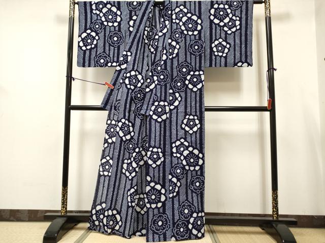 平和屋着物∴夏物 浴衣 有松鳴海絞り 舞花間道 近鉄百貨店扱い 綿 逸品 DABJ3108ea