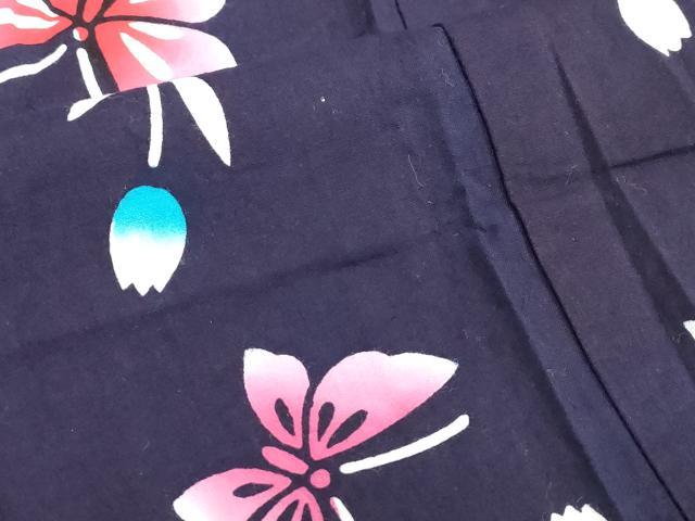 平和屋着物*夏物 浴衣 女の子 子供 注染 舞蝶文 日本製 綿 逸品 DABJ3162ea
