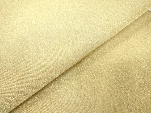 平和屋着物◎両面 全通柄袋帯 綴れ ネープルスイエロー色×練色 金糸 正絹 逸品 DABJ3469ea