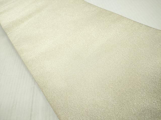 平和屋着物◎両面 全通柄袋帯 綴れ ネープルスイエロー色×練色 金糸 正絹 逸品 DABJ3469ea