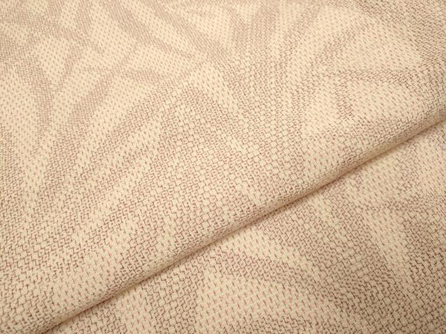 平和屋着物▽本塩沢 単衣 110亀甲 草葉文 正絹 逸品 DABI4521du