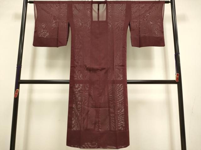 平和屋着物▽道行コート スリーシーズン 春夏秋 塵除け 縞 ロング丈 正絹 逸品 DABJ3545du