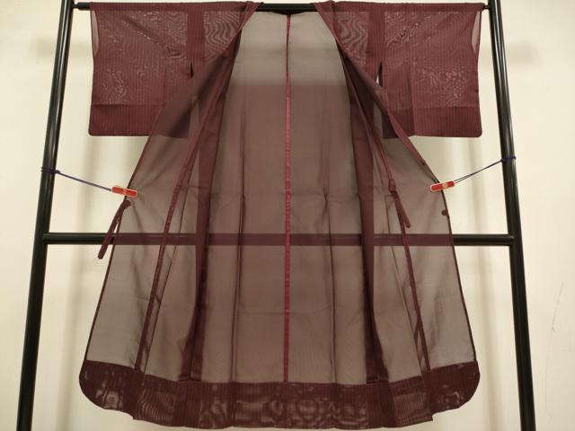 平和屋着物▽道行コート スリーシーズン 春夏秋 塵除け 縞 ロング丈 正絹 逸品 DABJ3545du