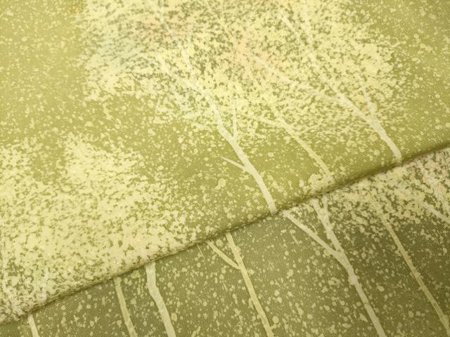 平和屋着物▽訪問着 単衣 樹林文 暈し染め 正絹 逸品 DABJ3548du