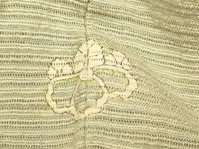 平和屋着物▽上質な紬 単衣 横段文 正絹 逸品 DABJ3553du