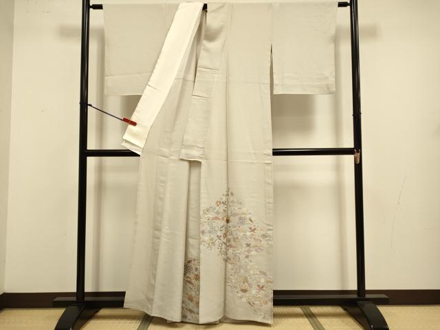 平和屋着物▽豪華色留袖 単衣 駒刺繍 総刺繍 宝尽くし 正絹 逸品 DABJ3569du