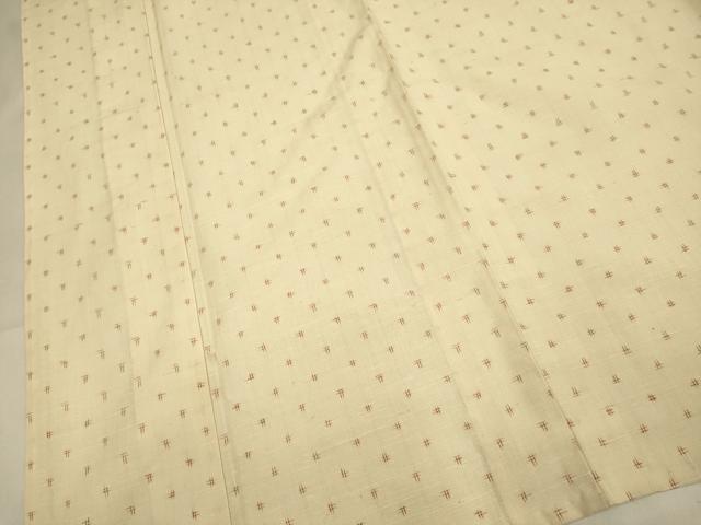 平和屋着物▽上質な紬 単衣 井桁絣 正絹 逸品 DABJ3574du