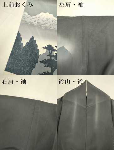 平和屋着物▽訪問着 単衣 風景文 暈し染め 正絹 逸品 DABJ3601du