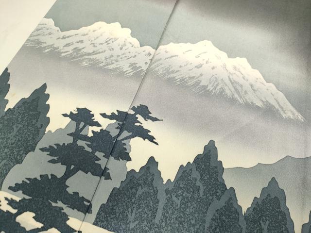 平和屋着物▽訪問着 単衣 風景文 暈し染め 正絹 逸品 DABJ3601du