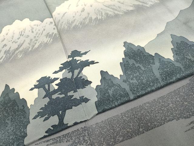 平和屋着物▽訪問着 単衣 風景文 暈し染め 正絹 逸品 DABJ3601du