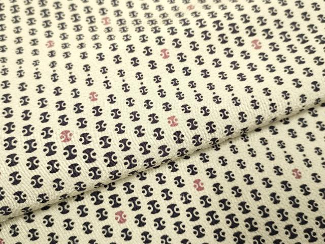 平和屋着物▽上質な小紋 単衣 抽象文様 正絹 逸品 DABJ3614du