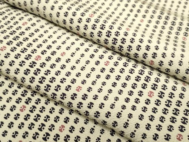 平和屋着物▽上質な小紋 単衣 抽象文様 正絹 逸品 DABJ3614du