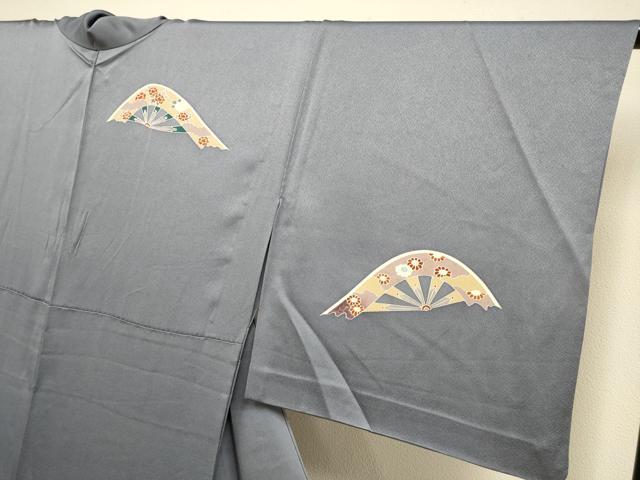 平和屋着物▽訪問着 単衣 片輪車花文 暈し染め 金彩 正絹 逸品 DABJ3656du