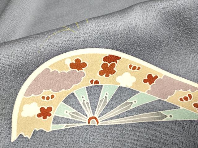 平和屋着物▽訪問着 単衣 片輪車花文 暈し染め 金彩 正絹 逸品 DABJ3656du