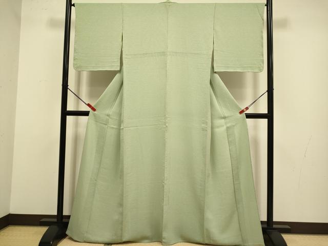 平和屋着物▽上質な色無地 単衣 鶸茶色 正絹 逸品 未使用 DABJ3672du
