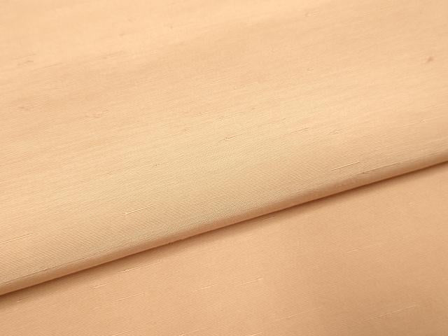 平和屋着物▽上質な色無地 単衣 赤香色 お召縮緬 正絹 逸品 DABJ3690du