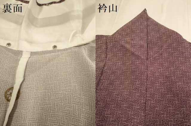 平和屋着物▽江戸小紋 単衣 幾何学文様 正絹 逸品 DABJ3702du