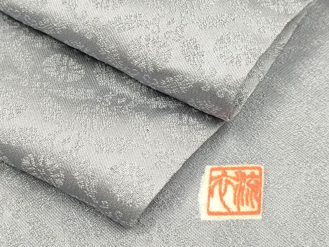 平和屋着物▽上質な色無地 単衣 作家物 小葵地紋 薄色 正絹 逸品 DABJ3718du