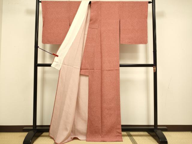 平和屋着物▽江戸小紋 単衣 青海波地紋 霞文 正絹 逸品 未使用 DABJ3723du