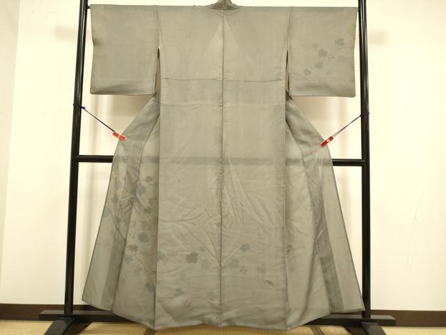 平和屋着物▽訪問着 無双 紗袷 紗×絽 蔦の葉文 正絹 逸品 DABJ3745du