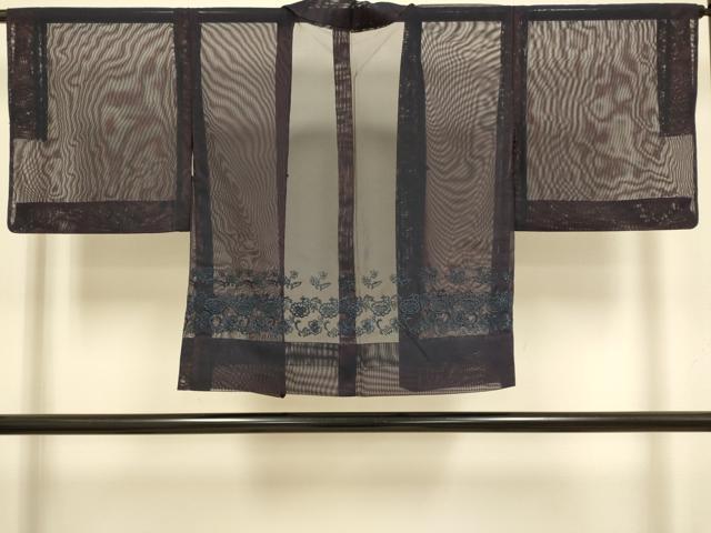 平和屋着物▽中国三大刺繍 スワトウ刺繍 汕頭刺繍 総刺繍 羽織 スリーシーズン 春夏秋 塵除け 草花文 DABJ3753du