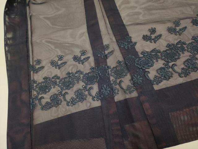 平和屋着物▽中国三大刺繍 スワトウ刺繍 汕頭刺繍 総刺繍 羽織 スリーシーズン 春夏秋 塵除け 草花文 DABJ3753du