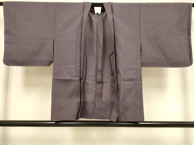 平和屋着物▽羽織 スリーシーズン 春夏秋 塵除け 葡萄鼠色 正絹 逸品 DABJ3754du
