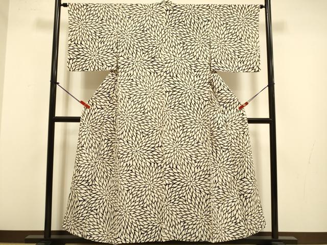 平和屋着物▽上質な小紋 単衣 花尽くし 正絹 逸品 DABJ3776du