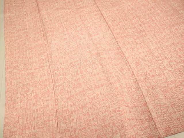 平和屋着物▽上質な小紋 単衣 幾何学文様 正絹 逸品 DABJ3777du