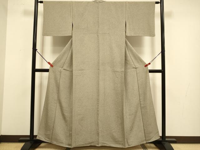 平和屋着物▽上質な小紋 単衣 霞文 正絹 逸品 DABJ3784du