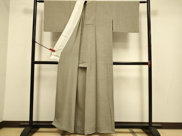 平和屋着物▽上質な小紋 単衣 霞文 正絹 逸品 DABJ3784du