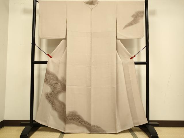 平和屋着物▽訪問着 単衣 風景文 正絹 逸品 DABJ3785du