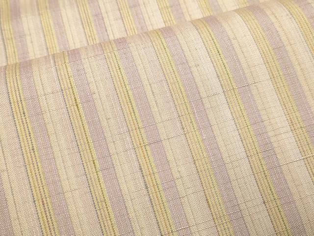 平和屋着物▽上質な紬 単衣 縞 阪急百貨店扱い 正絹 逸品 DABJ3822du