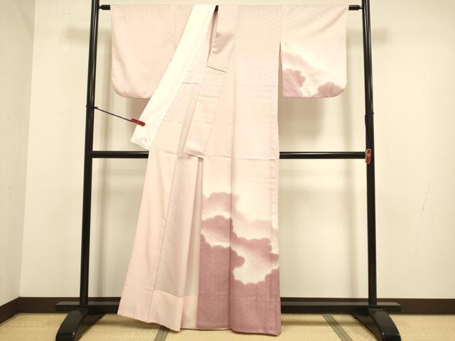 平和屋着物▽洗える最高級着物 <英>はなぶさ謹製 訪問着 単衣 雲霞文 暈し染め 洗える着物 DABJ3828du