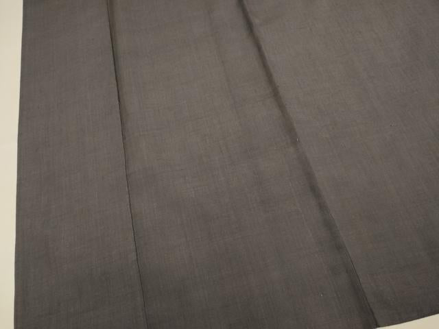 平和屋着物▽本場結城紬 重要無形文化財 単衣 紅消鼠色 正絹 逸品 DABJ3830du