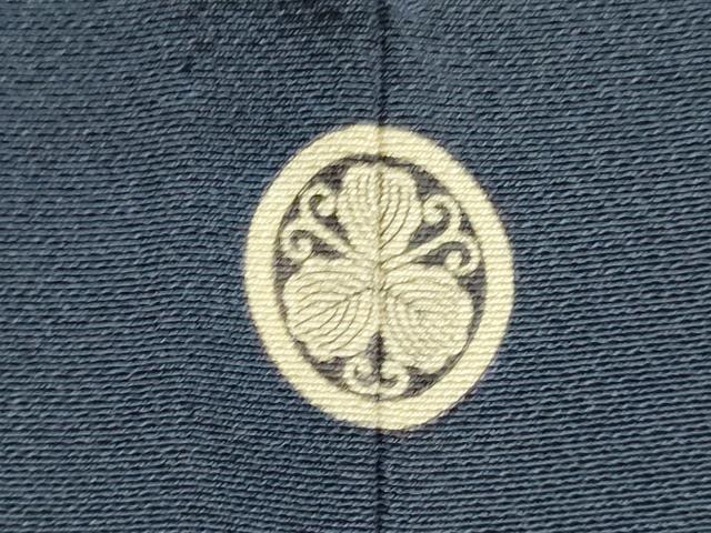 平和屋着物▽上質な色無地 単衣 青褐色 正絹 逸品 DABJ3847du
