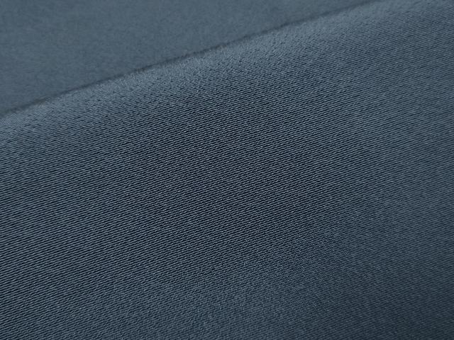 平和屋着物▽上質な色無地 単衣 青褐色 正絹 逸品 DABJ3847du