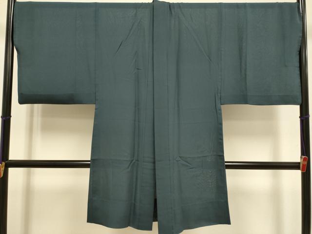 平和屋着物▽男性 長羽織 スリーシーズン 春夏秋 塵除け 鉄御納戸色 キングサイズ 正絹 逸品 DABJ3856du