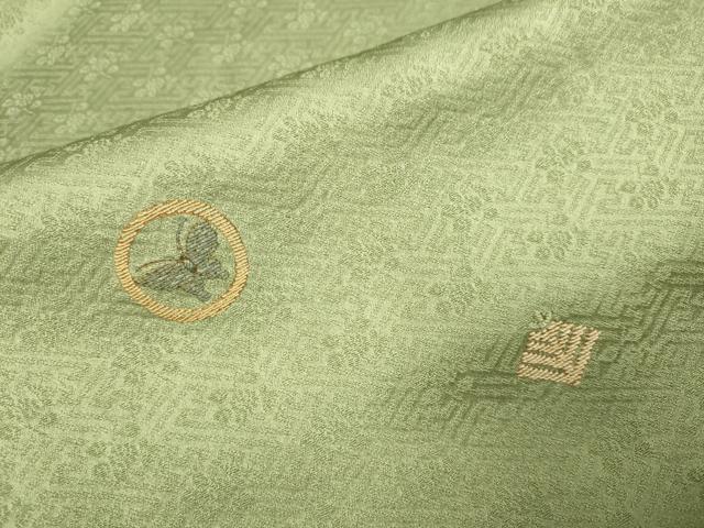 平和屋着物▽訪問着 単衣 総刺繍 吉祥花蝶文 正絹 逸品 DABJ3876du