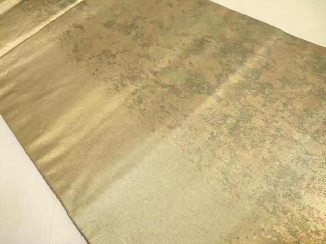 平和屋本店●六通柄袋帯 霞文 本金箔 金泥箔 銀座おゝぎ屋扱い 正絹 逸品 DABJ3896du