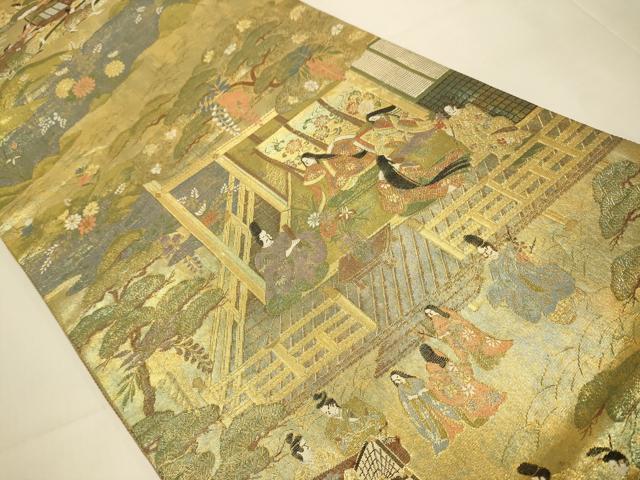 平和屋本店▼全通柄袋帯 日本の至宝 純金箔 正絹 逸品 DABJ3921du