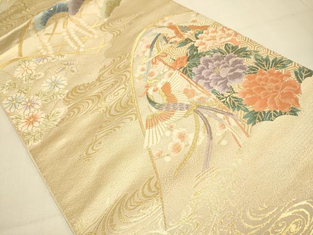 平和屋本店▼六通柄袋帯 琳派百景 本金箔24K 正絹 逸品 DABJ3999du