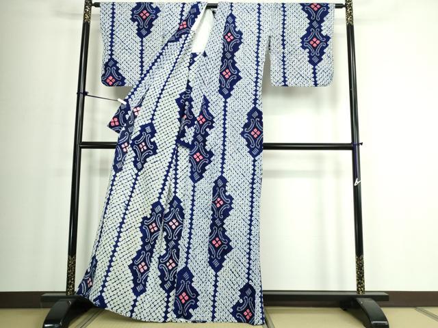 平和屋着物∴夏物 浴衣 有松鳴海絞り 菱花間道 綿 逸品 DABJ4024cd