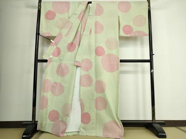 平和屋着物∴夏物 綿紅梅 浴衣 舞花文 日本製 三越扱い 綿 逸品 DABJ4044cd