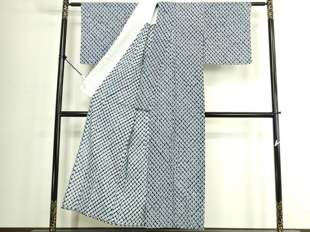 平和屋着物∴夏物 浴衣 有松鳴海絞り 蜘蛛絞り 綿 逸品 未使用 DABJ4054cd