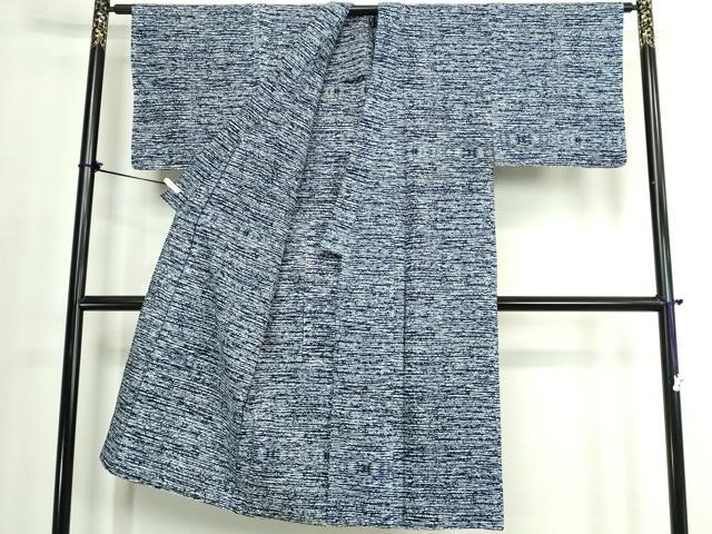 平和屋着物∴夏物 男性 浴衣 注染 手縫い 横段文 綿 逸品 DABJ4059cd